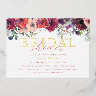 Elegant Watercolor Floral Brunch Bridal Shower