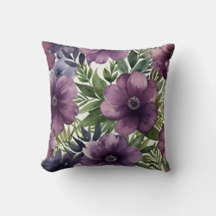 Elegant Watercolor Floral Cushion
