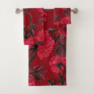 Elegant watercolor floral decorative eye-catching  bath towel set