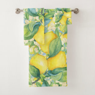 Elegant watercolor floral decorative eye-catching bath towel set