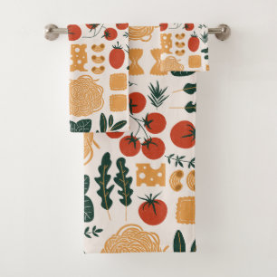 Elegant watercolor floral decorative eye-catching bath towel set