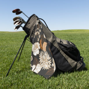 Elegant watercolor floral decorative eye-catching  golf towel