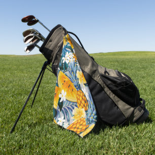 Elegant watercolor floral decorative eye-catching  golf towel