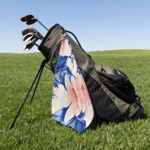 Elegant watercolor floral decorative eye-catching  golf towel