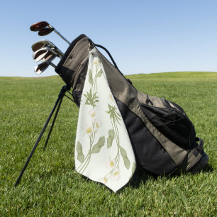 Elegant watercolor floral decorative eye-catching golf towel