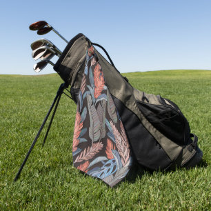 Elegant watercolor floral decorative eye-catching  golf towel
