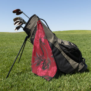 Elegant watercolor floral decorative eye-catching  golf towel