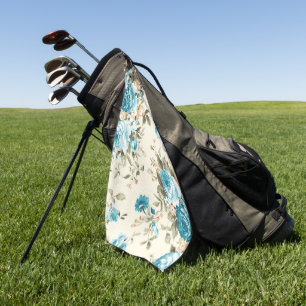 Elegant watercolor floral decorative eye-catching golf towel