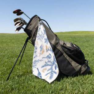 Elegant watercolor floral decorative eye-catching golf towel