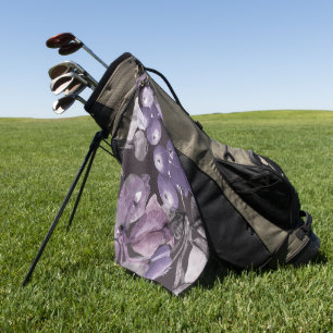 Elegant watercolor floral decorative eye-catching golf towel