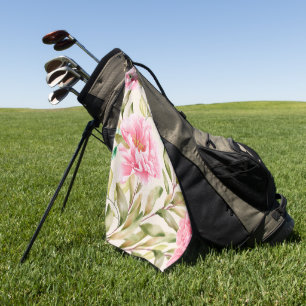 Elegant watercolor floral decorative eye-catching  golf towel