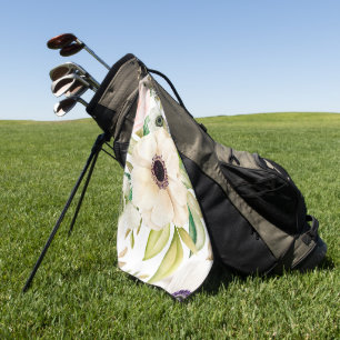Elegant watercolor floral decorative eye-catching  golf towel