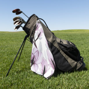 Elegant watercolor floral decorative eye-catching  golf towel