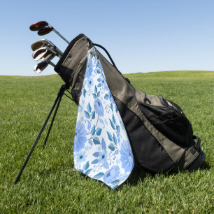 Elegant watercolor floral decorative eye-catching golf towel