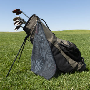 Elegant watercolor floral decorative eye-catching golf towel