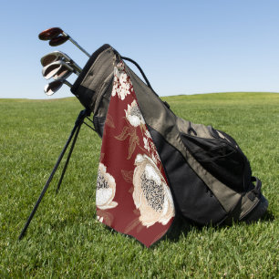Elegant watercolor floral decorative eye-catching golf towel