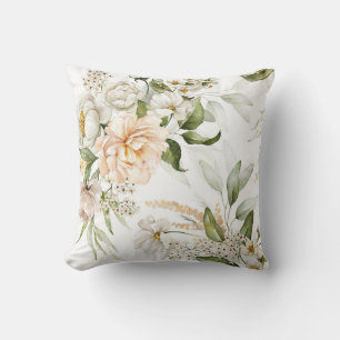 Elegant watercolor floral decorative pattern  cushion