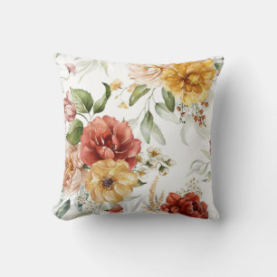 Elegant watercolor floral decorative pattern  cushion