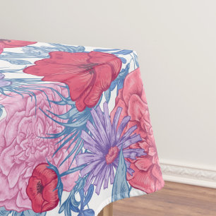 Elegant watercolor floral decorative pattern   tablecloth