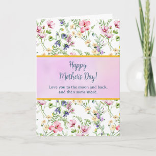 Elegant Watercolor Floral for Happy Mother's Day Invitation