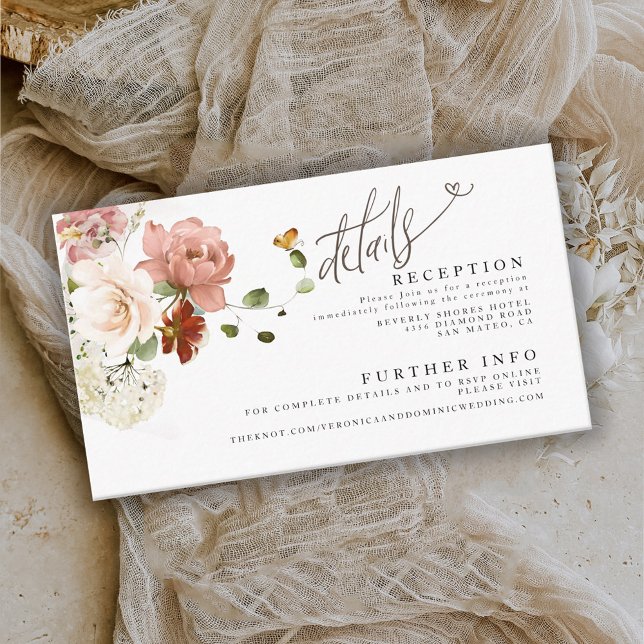 Elegant Watercolor Floral Garden Enclosure Card (Creator Uploaded)
