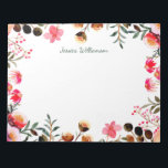 Elegant Watercolor Floral Greenery Personalised Notepad<br><div class="desc">Elegant Watercolor Floral Greenery Personalised Notepad</div>
