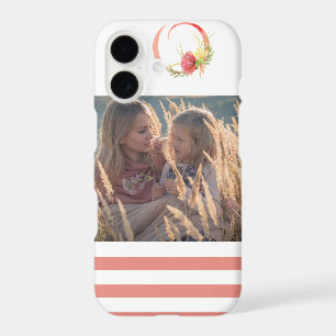 Elegant Watercolor Floral Monogram "O" Photo