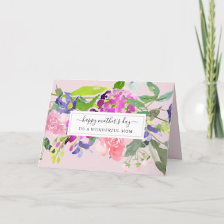 Elegant Watercolor Floral Mother's Day Card