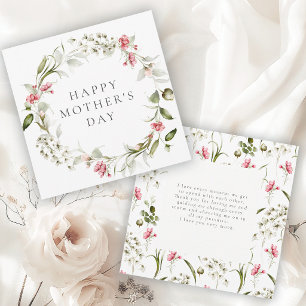 Elegant Watercolor Floral Mother's Day Invitation