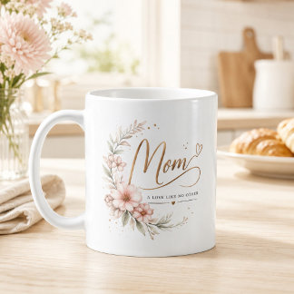 Elegant Watercolor Floral Mum A Love Like No Other Coffee Mug