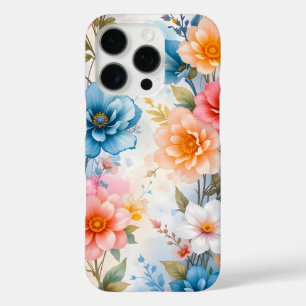 Elegant Watercolor Floral Patten design iPhone 16 Pro Case