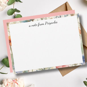 Elegant Watercolor Floral Personalised  Card