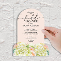 Elegant Watercolor Floral Pink Bridal Shower 