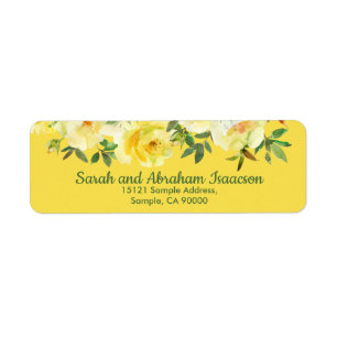 Elegant Watercolor Floral Return Address Labels