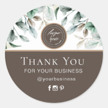 Elegant watercolor floral sticker