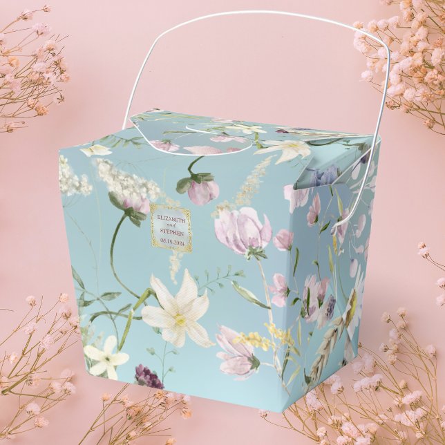 Elegant Watercolor Floral Wedding Favour Box (Creator Uploaded)