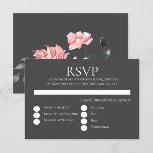 Elegant Watercolor Floral Wedding Invitation