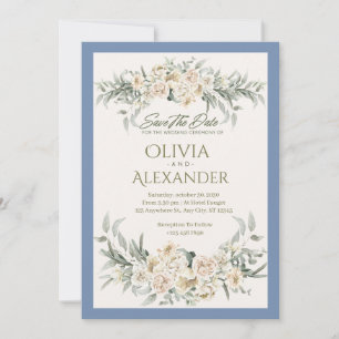 Elegant Watercolor Floral Wedding Invitation