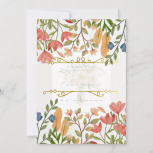 Elegant Watercolor Floral Wedding Invitation   Spr