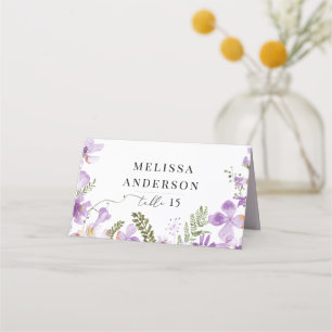 Elegant Watercolor Floral Wedding Place Cards 