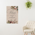 Elegant Watercolor Floral Wedding Welcome Sign