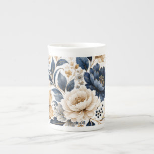 Elegant Watercolor Flower Bouquet Vintage Floral W Bone China Mug