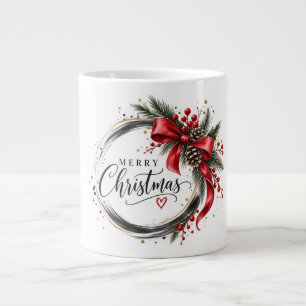 Elegant Watercolor Flower Bouquet Vintage Floral W Large Coffee Mug