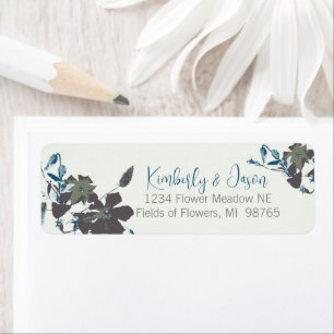Elegant Watercolor Flowers Return Address Label