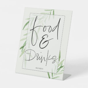 Elegant Watercolor Food And Drinks Event Sign