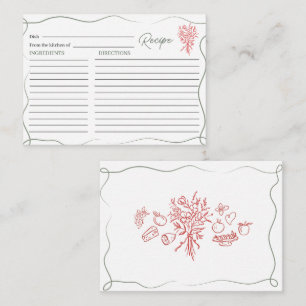 Elegant Watercolor fresh of the market Bridal Show Enclosure Card