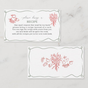 Elegant Watercolor Fresh off the Market Bridal Sh Enclosure Card