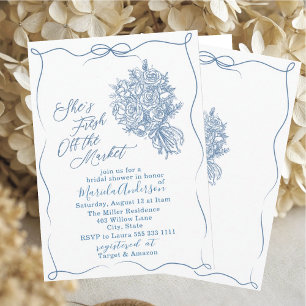 Elegant Watercolor fresh off the market Bridal Sh Invitation