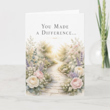 Elegant Watercolor Garden Thank You Card