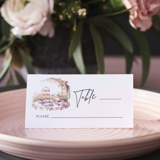 Elegant watercolor Garden Wedding Place Card (Creator Uploaded)
